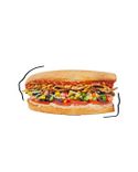 7" Hot Veggie Sandwich